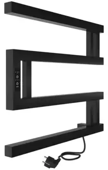 Электрический полотенцесушитель «Indigo» Muza DGM40-50BRRt 50/43 чёрный муар правый