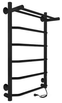 Электрический полотенцесушитель «Indigo» Roof Lux LCRLE80-50PBRRt 53/80 чёрный муар с полкой универсальный