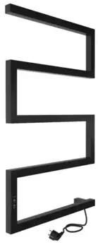 Электрический полотенцесушитель «Indigo» Sparta DGS80-50BRRt 50/83 чёрный муар правый