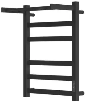 Электрический полотенцесушитель «Point» Меркурий PN83846PB П5 40/60 чёрный с полкой правый