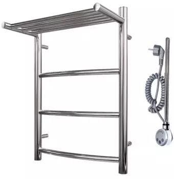 Электрический полотенцесушитель «Point» PN04156PE П3 50/60 хром с полкой универсальный