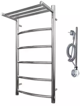 Электрический полотенцесушитель «Point» PN04158PE П5 50/80 хром с полкой универсальный