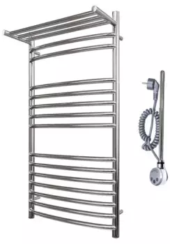 Электрический полотенцесушитель «Point» PN05150SPE П14 50/100 хром с полкой универсальный