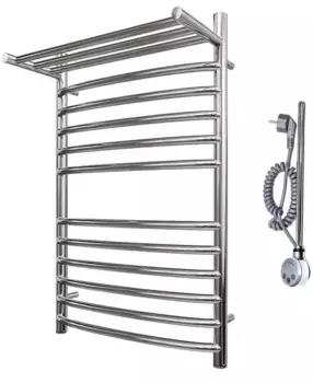 Электрический полотенцесушитель «Point» PN05158SPE П11 50/80 хром с полкой универсальный