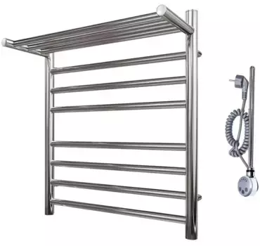 Электрический полотенцесушитель «Point» PN10156SPE П7 50/60 хром с полкой универсальный