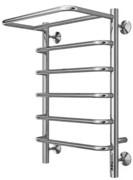 Электрический полотенцесушитель «Terminus» Полка П6 43/65 Quick Touch хром с полкой правый