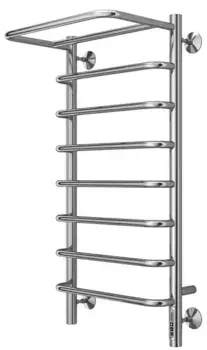 Электрический полотенцесушитель «Terminus» Полка П8 43/85 Quick Touch хром с полкой правый