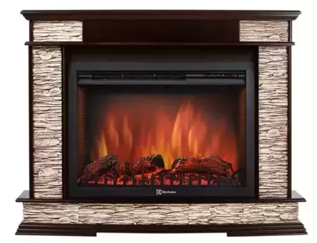 Электрокамин с порталом «Electrolux» EFP/P-2720RLS с порталом Scala 25 сланец скалистый бурый/темный дуб