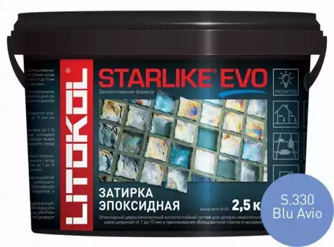 Эпоксидная затирка «Litokol» Starlike Evo S.330 Blu Avio 2,5 кг
