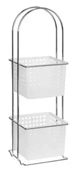 Этажерка «Grampus» GR-810-2 напольная белая/хром