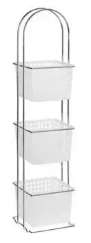 Этажерка «Grampus» GR-810-3 напольная белая/хром