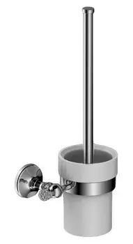 Ёршик для унитаза «Art&Max» Antic Crystal AM-E-2681SJ-Cr на стену хром/белый