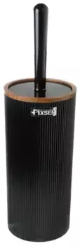 Ёршик для унитаза «Fixsen» Black Boom FX-411-5 напольный чёрный/тёмное дерево