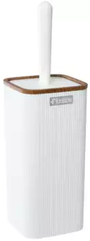 Ёршик для унитаза «Fixsen» White Wood FX-402-5 напольный белый/тёмное дерево