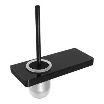 Ёршик для унитаза «Lemark» Glass Line 9762033 на стену чёрный матовый