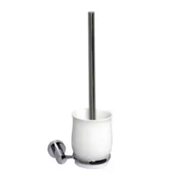 Ёршик для унитаза «WasserKRAFT» K-24227 на стену белый/хром