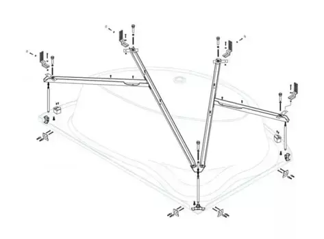 Каркас под ванну «Cezares» Tebe-MF-R правый
