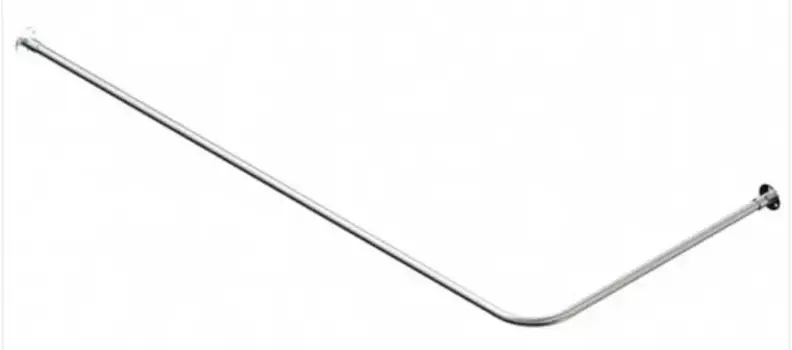 Карниз для ванной «Акватек» Г-образный 150/70 на стену хром