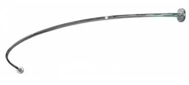 Карниз для ванной «Акватек» Эпсилон, Юпитер 150/150 на стену хром