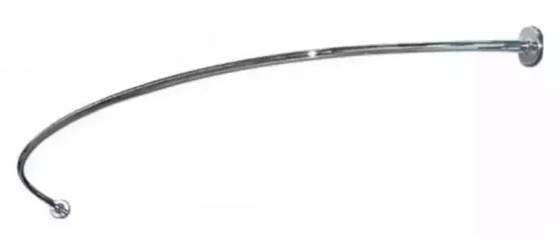 Карниз для ванной «Акватек» Поларис-2 155/155 на стену хром