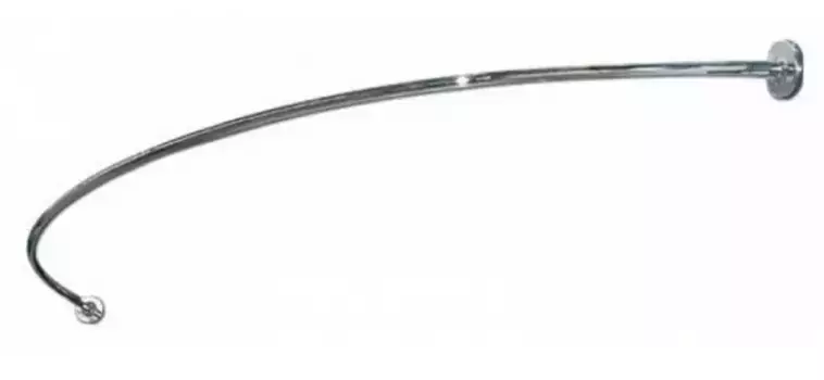 Карниз для ванной «Акватек» Вирго 150/100 на стену хром