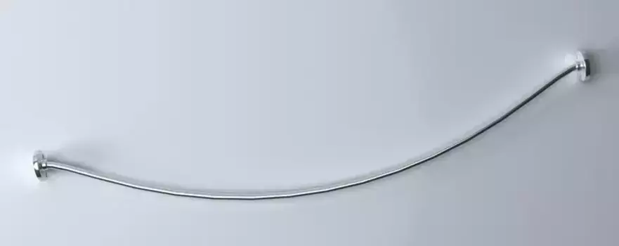 Карниз для ванной «Marka One» Sirakusa 190/120 на стену хром