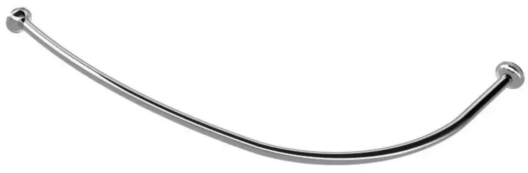 Карниз для ванной «Triton» Николь 160/100 на стену хром