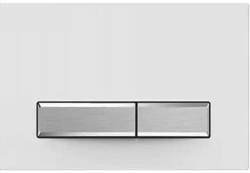 Кнопка смыва «Акватек» Slim KDI-0000022 пластик белый/никель