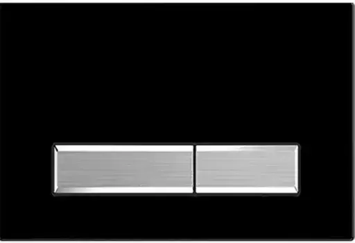 Кнопка смыва «Акватек» Slim KDI-0000026 пластик черный матовый/никель