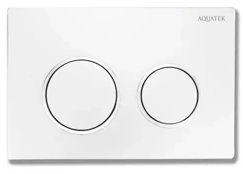 Кнопка смыва «Акватек» Small 007A (с верхней кнопкой смыва) пластик белая/хром