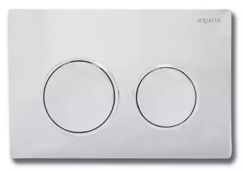 Кнопка смыва «Акватек» Small 007B (с верхней кнопкой смыва) пластик хром глянцевая