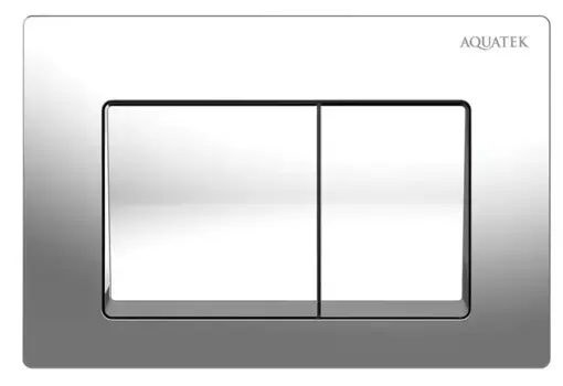 Кнопка смыва «Акватек» Small 010B (с верхней кнопкой смыва) пластик хром глянцевая