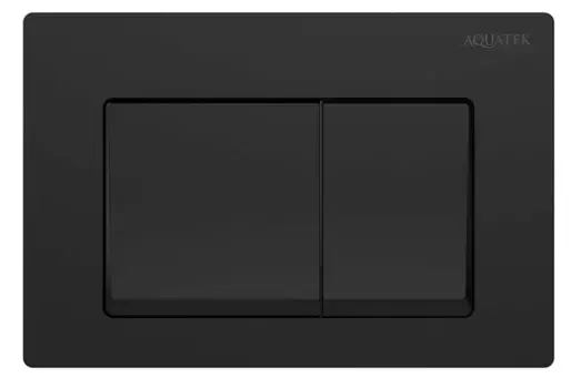 Кнопка смыва «Акватек» Small 010D (с верхней кнопкой смыва) пластик чёрная матовая