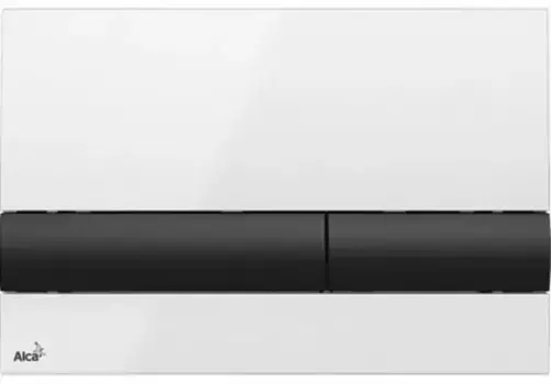 Кнопка смыва «AlcaPlast» M1710-8 бело-черная