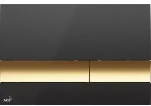 Кнопка смыва «AlcaPlast» M1728-5 черная/золото