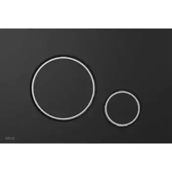 Кнопка смыва «AlcaPlast» M778 черная матовая/хром глянец