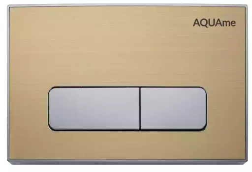 Кнопка смыва «AQUAme» AQM4105G металл золото/хром глянцевый