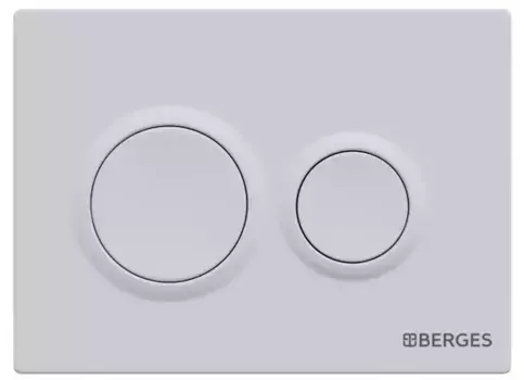 Кнопка смыва «Berges Wasserhaus» Novum 04 Soft Touch белая