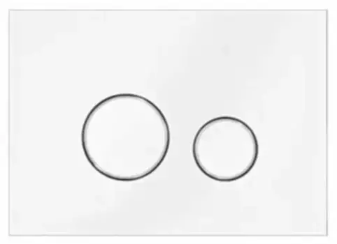 Кнопка смыва «Cersanit» Twins 64116 стекло белое