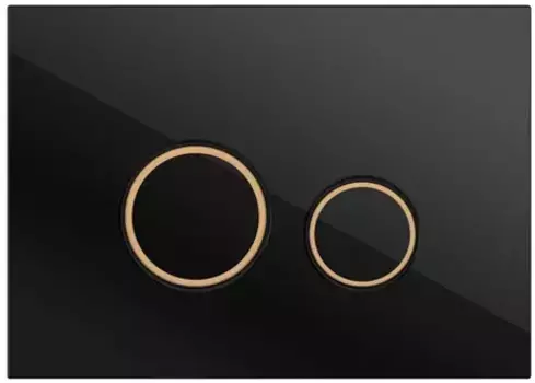 Кнопка смыва «Cersanit» Twins 64117 черная матовая