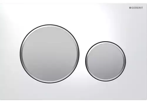 Кнопка смыва «Geberit» Sigma 20 115.882.KL.1 белый глянцевый/матовый хром