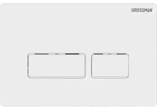 Кнопка смыва «Grossman» Pragma 700.K31.03.000.000 пластик белая глянцевая