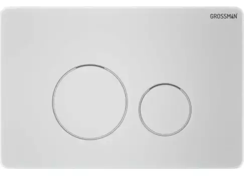 Кнопка смыва «Grossman» Style 700.K31.05.01M.01M металл белая матовая