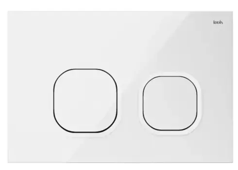 Кнопка смыва «Iddis» Uniglass 001 UNG01GWi77 стекло белая