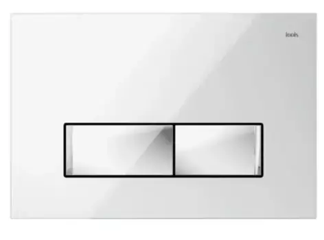 Кнопка смыва «Iddis» Uniglass 001 UNG02WCi77 стекло белая