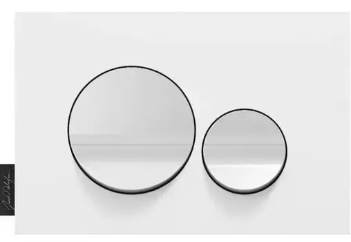 Кнопка смыва «Jacob Delafon» E20859-00-MWH матовый белый/глянцевый белый