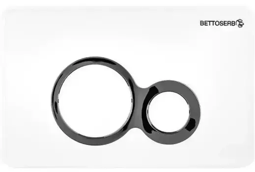 Кнопка смыва «Bettoserb» Duo 40006458 белый глянец/хром глянец