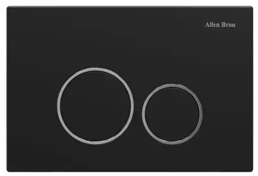 Кнопка смыва пневматическая «Allen Brau» Priority 9.20001.31 пластик черный матовый/хром