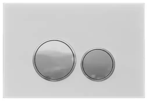 Кнопка смыва пневматическая «Allen Brau» Priority 9.20005.20 стекло белый/хром