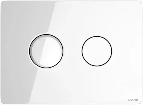 Кнопка смыва пневматическая «Cersanit» Accento Circle белый глянцевый